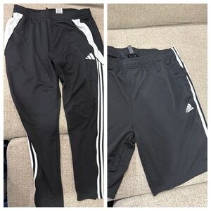 Adidas training pants and shorts (bundle)